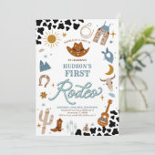 Eerste Rodeo Verjaardagsuitnodiging Kaart (Staand voorkant)