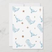 Eerste Rodeo verjaardagsuitnodiging voor jongens Kaart (Achterkant)