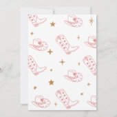 Eerste Rodeo verjaardagsuitnodiging voor meisjes Kaart (Achterkant)