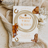 Eerste Rodeo verjaardagsuitnodigingen Genderneutra Kaart