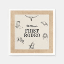 Eerste Rodeo Vintage Neutrale Cowboy 1e Verjaardag