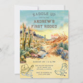 Eerste Rodeo Vintage Uitnodiging Sjabloon (Voorkant)
