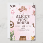 "Eerste Rodeo" Western 1e verjaardag  Kaart (Voorkant)