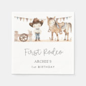 Eerste Rodeo Western 1e Verjaardag Servet (Voorkant)