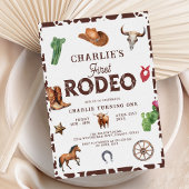 Eerste Rodeo Western Boy 1e Verjaardag Kaart