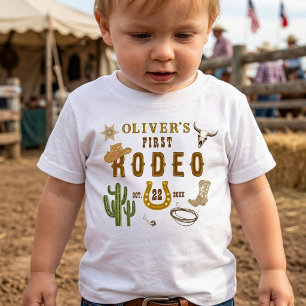 Eerste Rodeo Western Cowboy Boys 1e Verjaardagsfee