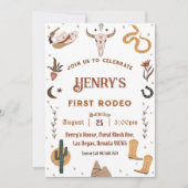 Eerste Rodeo Western Cowboy Eerste Verjaardag Kaart (Voorkant)