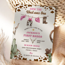 Eerste Rodeo Western Cowboy Eerste Verjaardagsfees