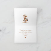 Eerste Rodeo Western Cowboy Paard Verjaardagsjonge Bedankkaart (Binnen)