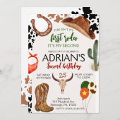 Eerste Rodeo Western Cowboy Tweede Verjaardag Kaart (Voorkant / Achterkant)