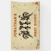 Eerste Rodeo Western Cowboy verjaardagsfeestje Spandoek (Verticaal)