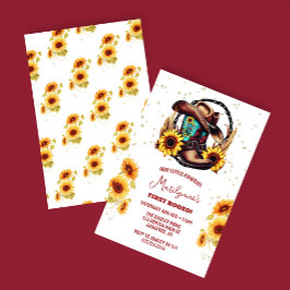 Eerste Rodeo Western Cowgirl 1e Verjaardag Kaart