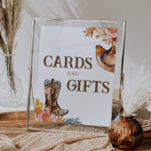 Eerste Rodeo Western Girl Kaarten en Cadeaus Bord Poster