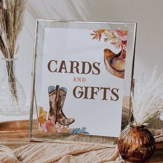 Eerste Rodeo Western Girl Kaarten en Cadeaus Bord Poster