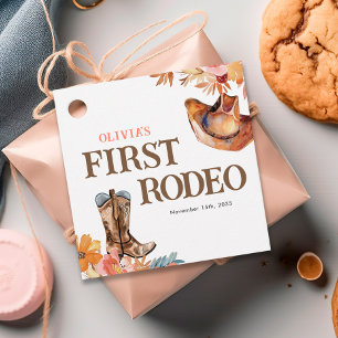 Eerste Rodeo Western Meisje 1e Verjaardag Bedankjes Labels