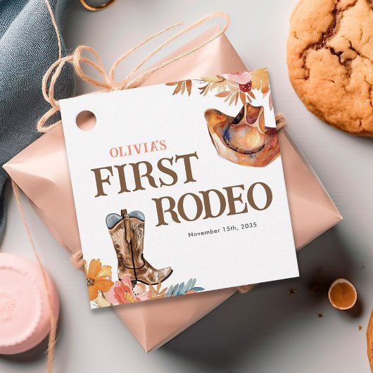 Eerste Rodeo Western Meisje 1e Verjaardag Bedankjes Labels