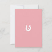 Eerste Rodeo Western Meisje 1e Verjaardag Bedankkaart (Achterkant)