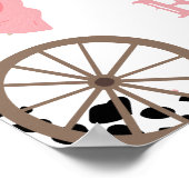 Eerste Rodeo Western Meisje Eerste Verjaardag Welk Poster (Hoek)