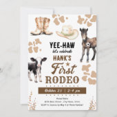 Eerste Rodeo Western Verjaardag Kaart (Voorkant)