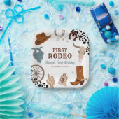 Eerste Rodeo Western Wild West Boy Eerste Verjaard Papieren Bordje (Feest)