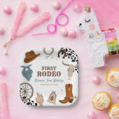 Eerste Rodeo Western Wild West Boy Eerste Verjaard Papieren Bordje (Feest)