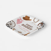 Eerste Rodeo Western Wild West Meisje Eerste Verja Papieren Bordje (Gebogen)