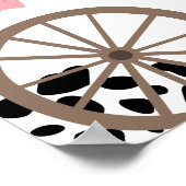 Eerste Rodeo Western Wild West Meisje Eerste Verja Poster (Hoek)