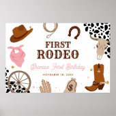 Eerste Rodeo Western Wild West Meisje Eerste Verja Poster (Voorkant)