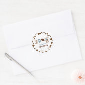 Eerste Rodeo Westerne Cowboy 1e verjaardag Ronde Sticker (Envelop)