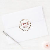 Eerste Rodeo Westerne Cowboy 1e verjaardag Ronde Sticker (Envelop)