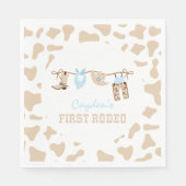 Eerste Rodeo Westerne Cowboy 1e verjaardag Servet (Voorkant)
