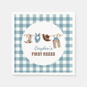 Eerste Rodeo Westerne Cowboy 1e verjaardag Servet (Voorkant)