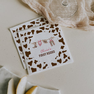 Eerste Rodeo Westerne Cowboy 1e verjaardag Servet