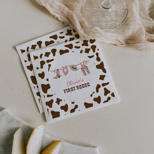 Eerste Rodeo Westerne Cowboy 1e verjaardag Servet