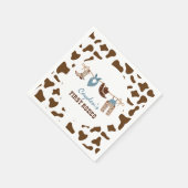 Eerste Rodeo Westerne Cowboy 1e verjaardag Servet (Hoek)