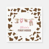Eerste Rodeo Westerne Cowboy 1e verjaardag Servet (Voorkant)