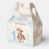 Eerste Rodeo Westerne Cowboy Boy Medium Favor Box Bedankdoosjes (Voorkant)