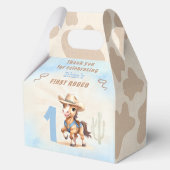 Eerste Rodeo Westerne Cowboy Boy Medium Favor Box Bedankdoosjes (Achterkant)