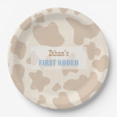 Eerste Rodeo Westerne Cowboy Koe Print Papier Bord (Voorkant)