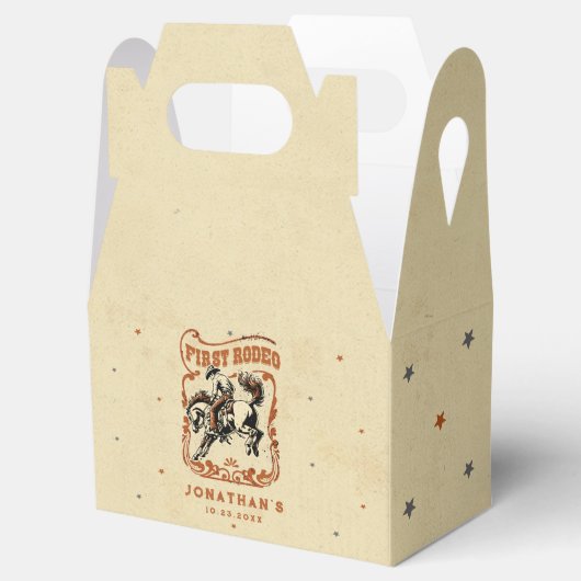 Eerste Rodeo Westerne Cowboy Verjaardag Bedankdoosjes (Geopend)