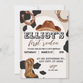 Eerste Rodeo, Westerne cowboyuitnodiging Kaart (Voorkant)