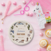 Eerste Rodeo Westerne thema Cowboy Verjaardag Papieren Bordje (Feest)