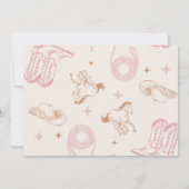 Eerste Rodeo Westerse Roze Cowgirl Verjaardag Kaart (Achterkant)