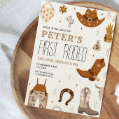 Eerste Rodeo Wild West 1e verjaardag Kaart