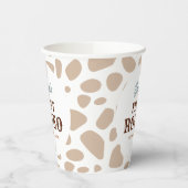 Eerste rodeo wild west beige jongen eerste verjaar papieren bekers (Links)