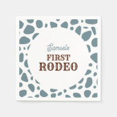 Eerste Rodeo Wild West Blue Boy Eerste Verjaardag Servet (Voorkant)