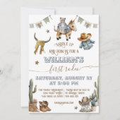 Eerste rodeo Wild West Boy 1st Birthday Kaart (Voorkant)