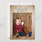 Eerste rodeo Wild West Boy 1st Birthday Kaart (Achterkant)