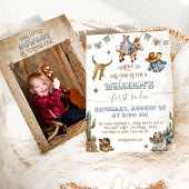 Eerste rodeo Wild West Boy 1st Birthday Kaart
