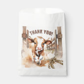 Eerste RODEO | Wild West Bull Cowboy 1e verjaardag Bedankzakje (Voorkant)